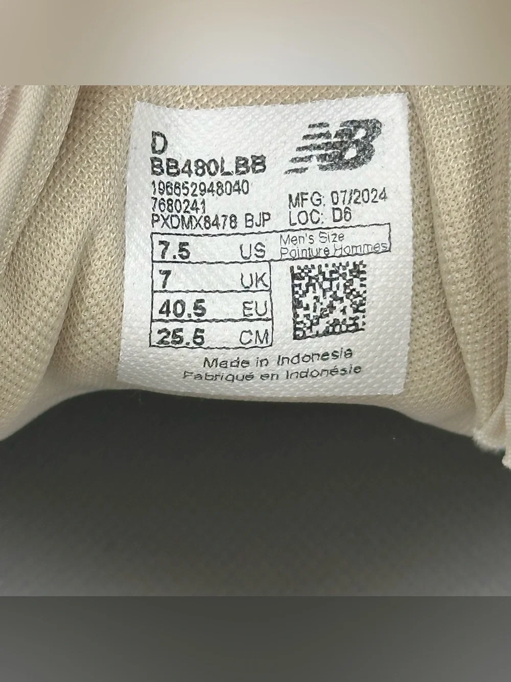 NWOB New Balance 480 Timberwolf Beige White Sneakers Mens 7.5 Womens 9